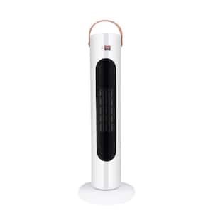 26 in. H 1500-Watt Whole Room Tower Space Heater, Electric Space Heater with Remote 4 Heat Modes Setting, White