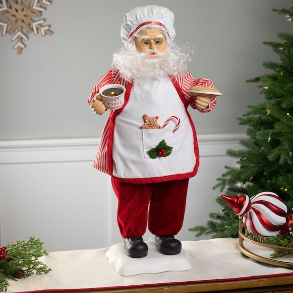 Northlight Animated and Musical Chef Santa Claus With Hot Cocoa