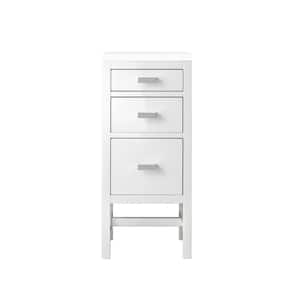 Addison 15.0 in. W x 15.0 in. D x 34.4 in. H Vanity Side Cabinet in Glossy White