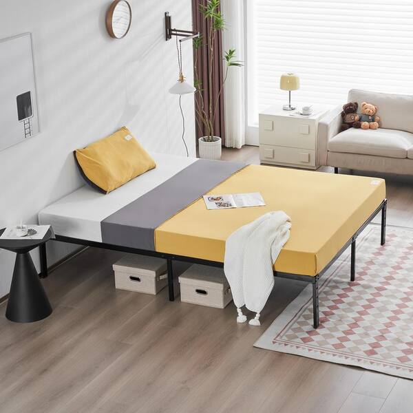 Karl home Black metal Frame Full Platform Bed