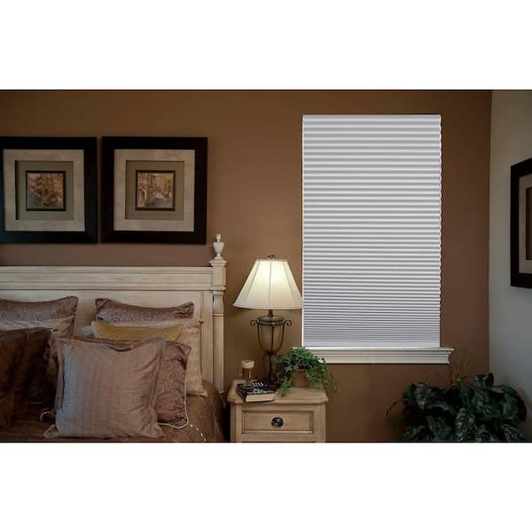 Redi Shade Trim-at-Home Easy Lift White 9/16 in. Cordless Blackout Cellular Shade - 36 in. W x 64 in. L