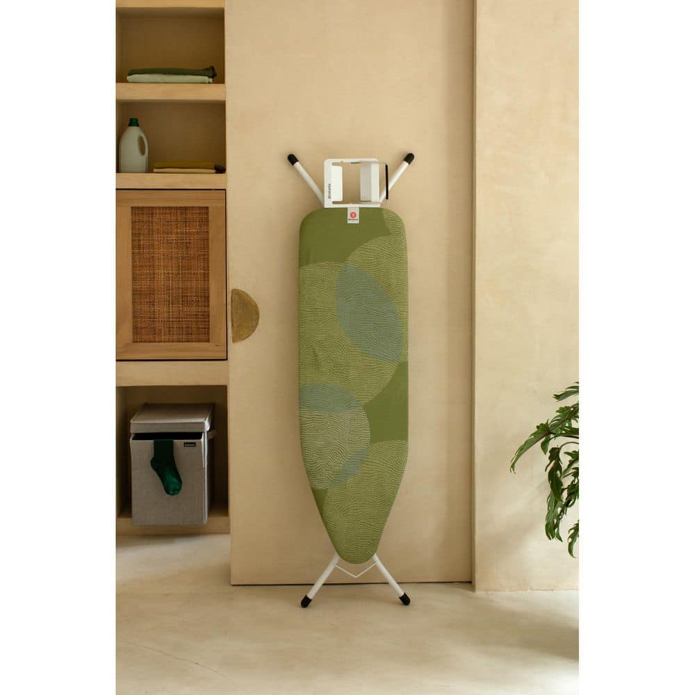 Brabantia Green Freestanding Ironing Board with Steam Iron Rest