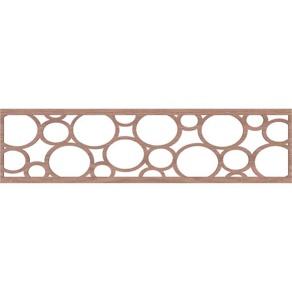 Ekena Millwork Hemingway Fretwork 0.25 in. D x 47 in. W x 12 in. L Walnut Wood Panel Moulding