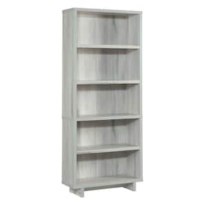 Porto Palma 71.969 in. Tall Haze Acacia Engineered Wood 5-Shelf Standard Bookcase with Adjustable Shelves