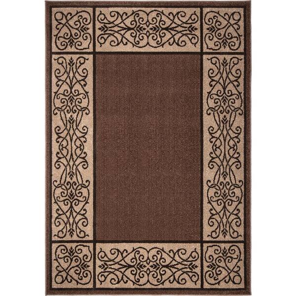Orian Rugs Omaha Brown 7 ft. x 10 ft. Indoor/Outdoor Area Rug