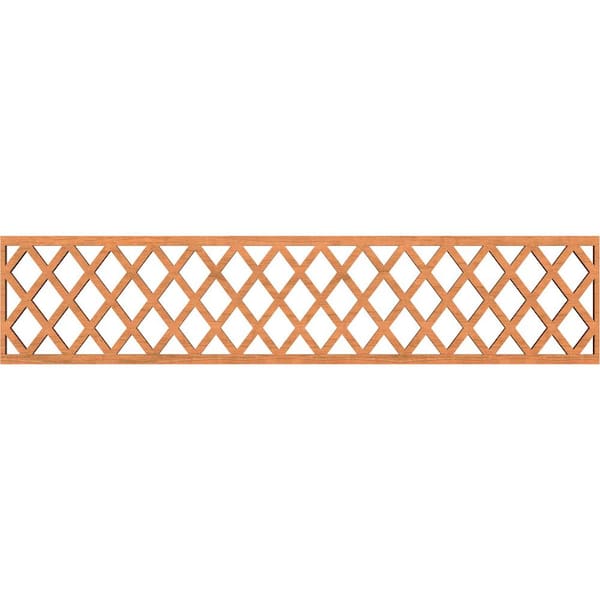 Ekena Millwork Manchester Fretwork 0.375 in. D x 46.75 in. W x 10 in. L Cherry Wood Panel Moulding