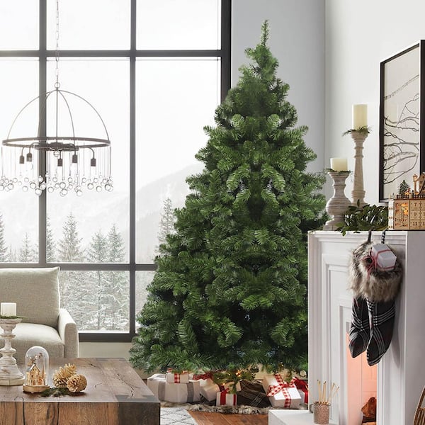 7 ft. Feel Real Downswept Douglas Fir Hinged Artificial Christmas Tree