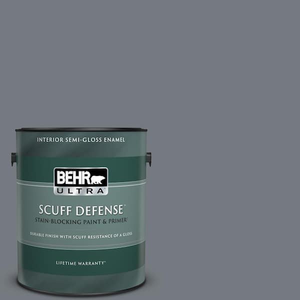 BEHR ULTRA 1 gal. #N510-5 Liquid Mercury color Extra Durable Semi-Gloss Enamel Interior Paint & Primer