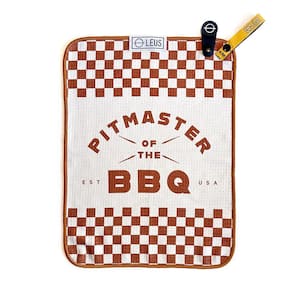 BBQ Towel Grilling Cooking Camping - Quick Drying Magnetized Absorbent Microfiber hand towel - Pitmaster 12 in. x 16 in.