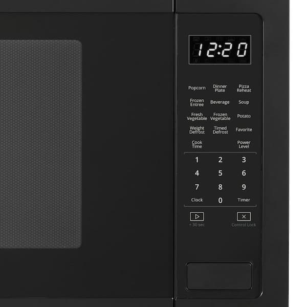 Egypte moe ik betwijfel het Whirlpool 2.2 cu. ft. Countertop Microwave in Black with 1,200-Watt Cooking  Power WMC50522HB - The Home Depot