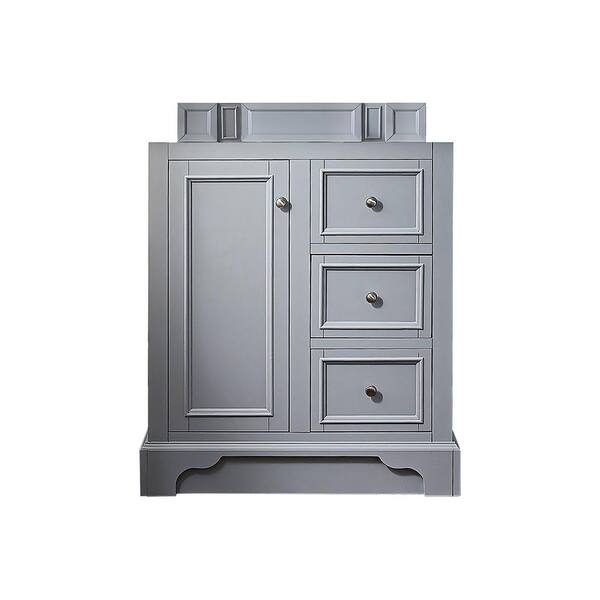 James Martin Vanities De Soto 30 in. W x 35 in. H Single Bath Vanity Cabinet Only in Silver Gray