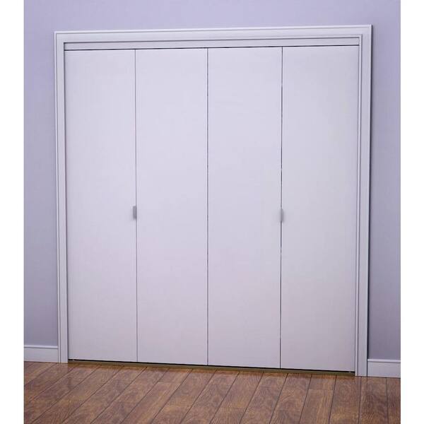 Impact Plus 71 in. x 84 in. Smooth Flush Primed Interior Closet
