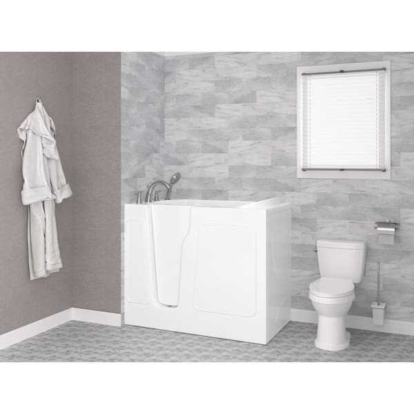 HD Series 26 in. x 46 in. LD Walk-In Soaking Bathtub in White