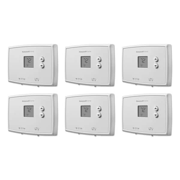 Honeywell Home Horizontal Non-Programmable Thermostat (6-Pack)