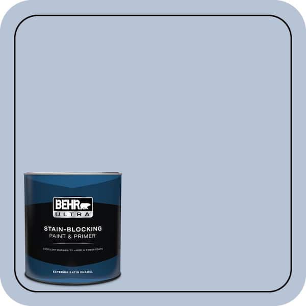 BEHR ULTRA 1 qt. #610C-3 Virginia Blue Satin Enamel Exterior Paint & Primer