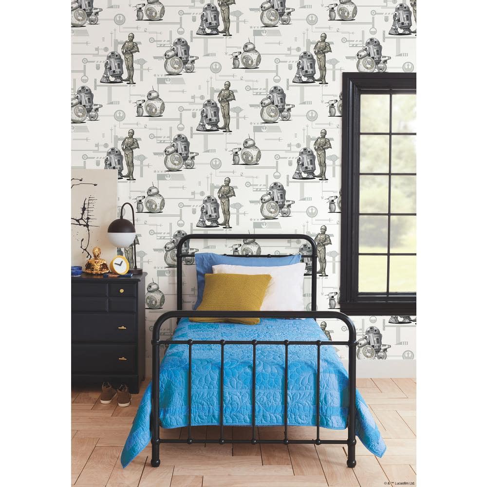 Gray Lingering Garden Chinoiserie Floral Wall Mural