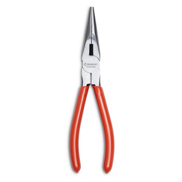 Crescent 5 in. Mini Bent Long Nose Pliers with Dipped Handles 5MBNDG - The  Home Depot