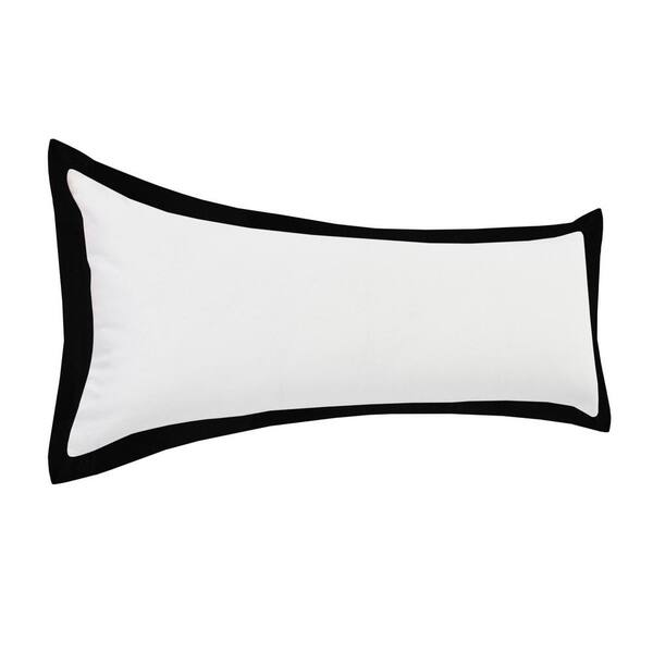 White pillow with black border Clearance