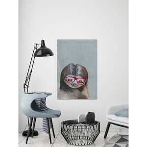 36 in. H x 24 in. W "Nerdy Sloth II" by Marmont Hill Canvas Wall Art