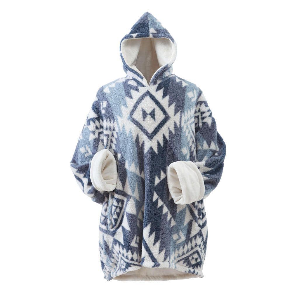 Coleman Blue Wearable Throw Blanket Hoodie