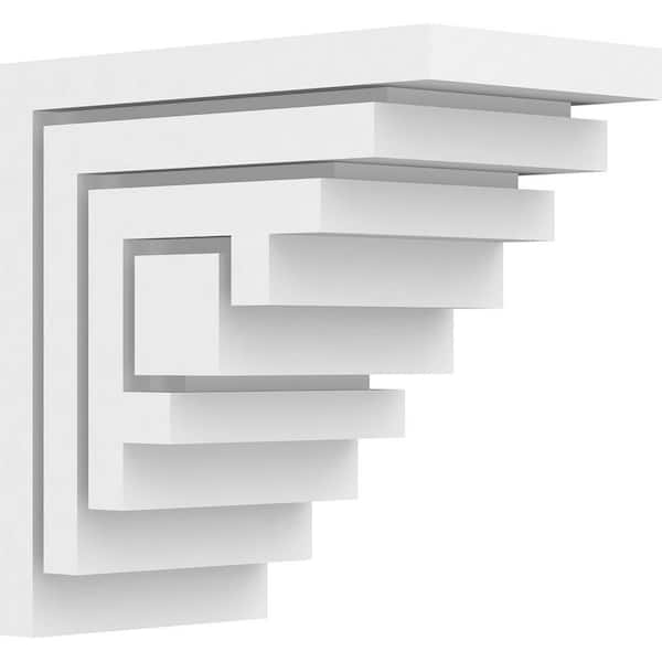 Ekena Millwork 3-1/2 in. x 6 in. x 6 in. Standard Landon Unfinsihed Architectural Grade PVC Bracket
