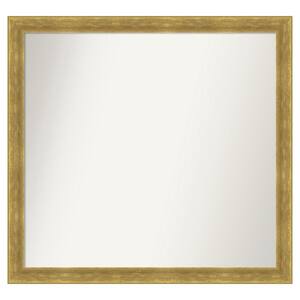 Angled Gold 33.25 in. x 31.25 in. Custom Non-Beveled Matte Wood Framed Bathroom Vanity Wall Mirror