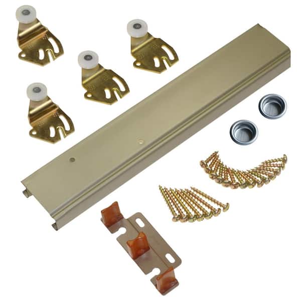 Johnson Hardware 1166 Series 60 in. Sliding Bypass Track and Hardware Set for 2 Bypass Doors