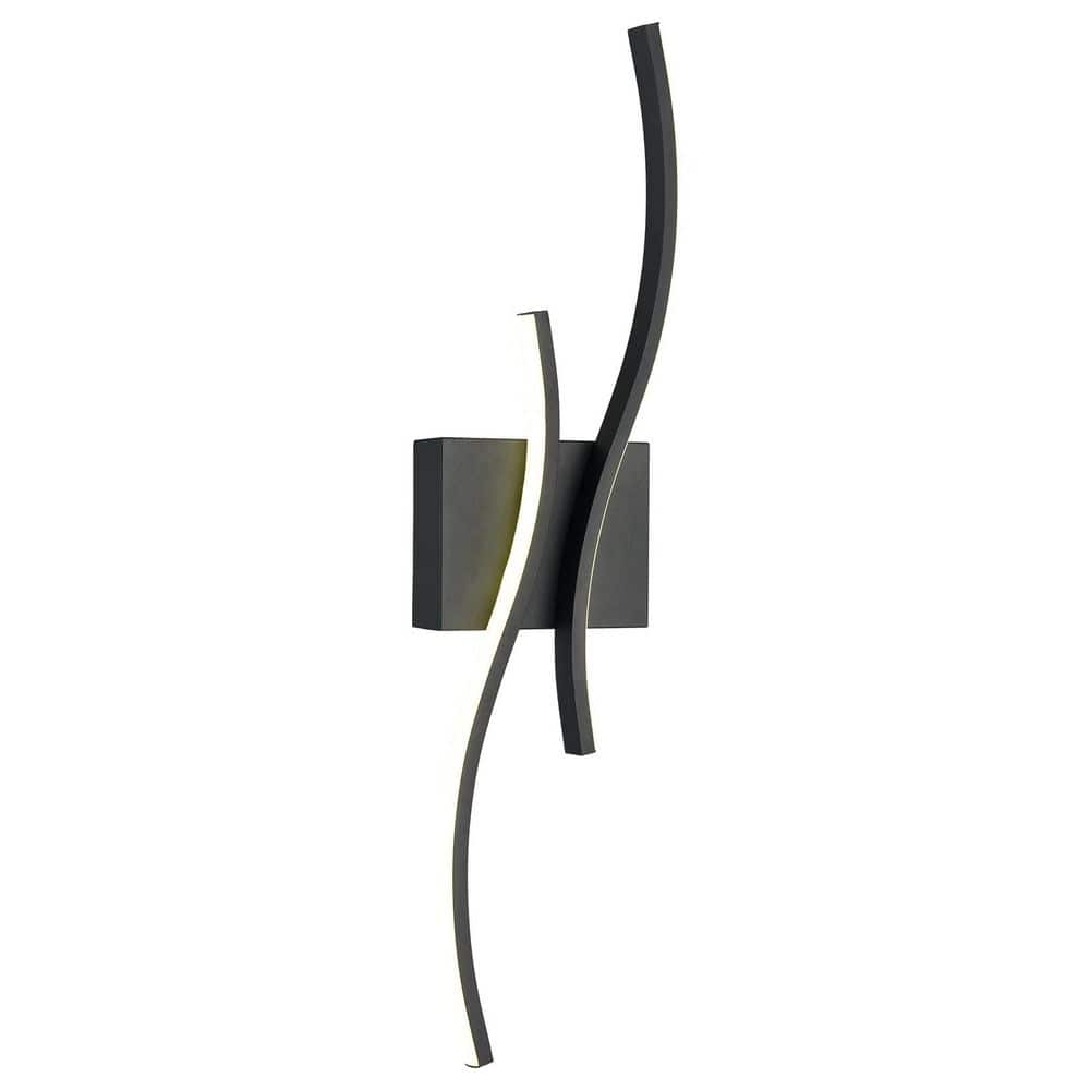 24 in. 2-Light Black Modern LED Sconce Wall Lighting, Minimalist Industrial Wall Sconce Cordless Light for Bathroom price history on PriceWatchPro