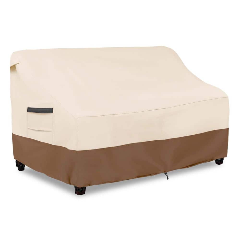 79 W x 37 D x 35 in. H Beige and Brown Waterproof Outdoor Sofa Cover for 3-Seater Patio Furniture price history on PriceWatchPro