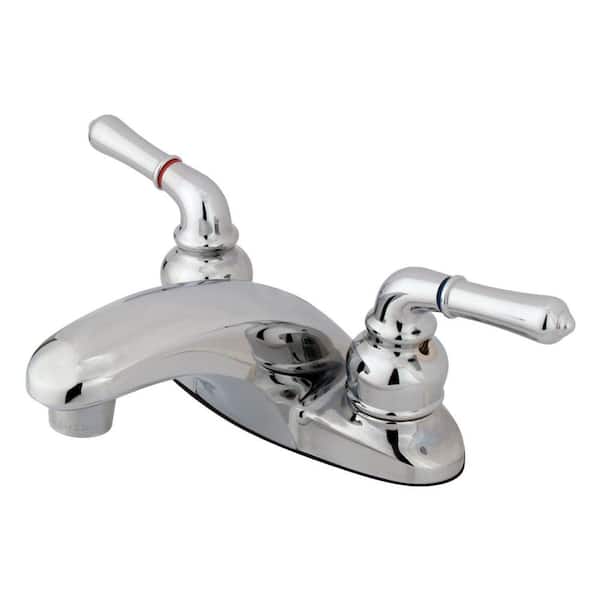 Kingston Brass Magellan 4 in. Centerset 2-Handle Bathroom Faucet in Polished Chrome