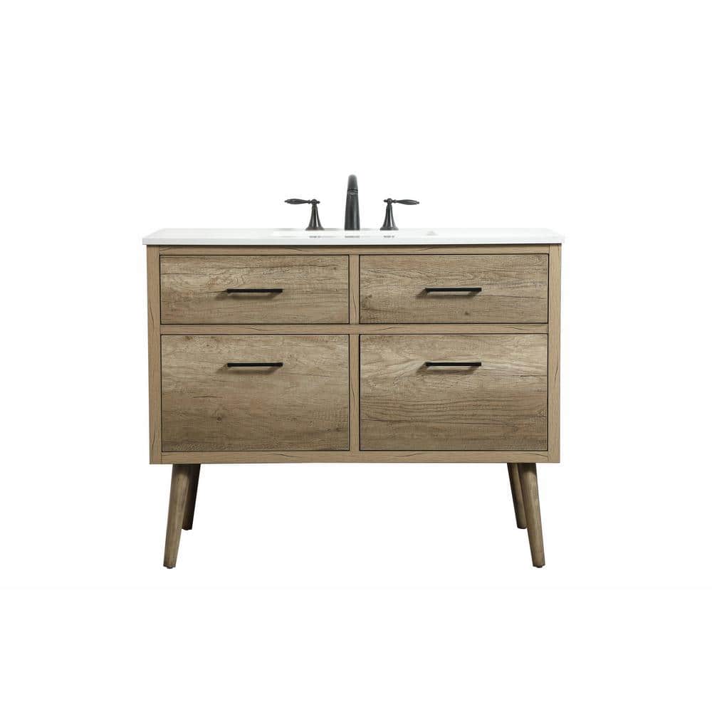 Simply Living 42 in. W x 22 in. D x 33.5 in. H Bath Vanity in Natural Oak w