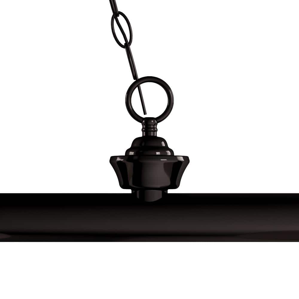 Riviera Bronze Elegance 57" Billiard Light with Fluted Golden Shades