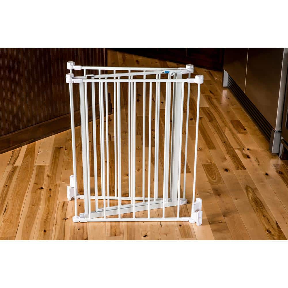 White Adjustable Steel Extra Wide Baby Safety Gate