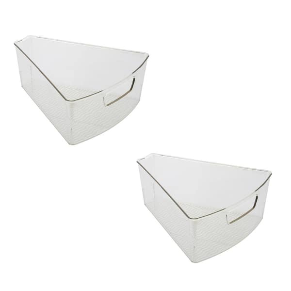 1pc Expandable Storage Box For Kitchen Cabinet Drawer, Corner Storage Bin  For Snacks, Groceries