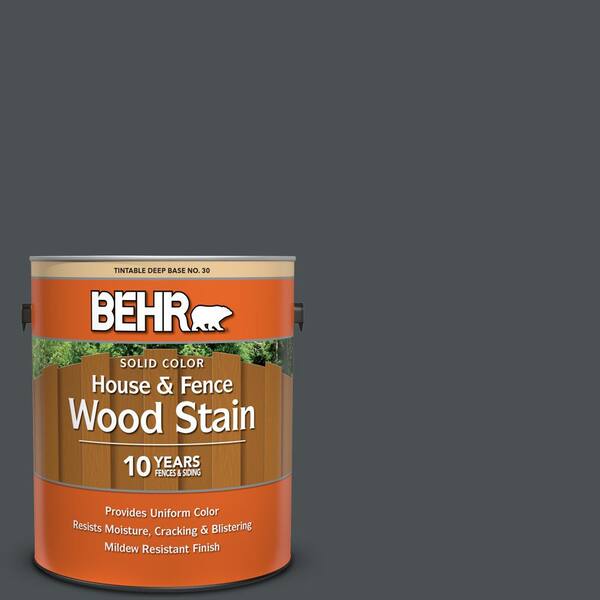 BEHR 1 Gal. #PPU18-01 Cracked Pepper Solid Color House And Fence ...