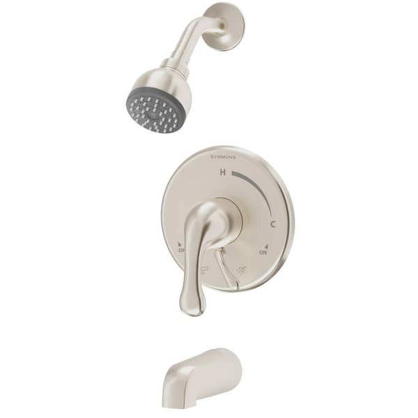 Symmons Unity 1-Handle Tub and Shower Faucet Trim Kit in Satin Nickel (Valve not Included)