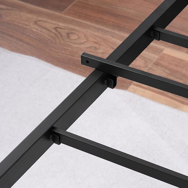 14 in. Metal Platform Bed Frame - No Box Spring Needed - Quick Assembly King Bed, Black