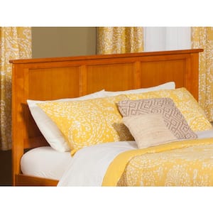 Madison Caramel Solid Wood Queen Headboard with Attachable Charger