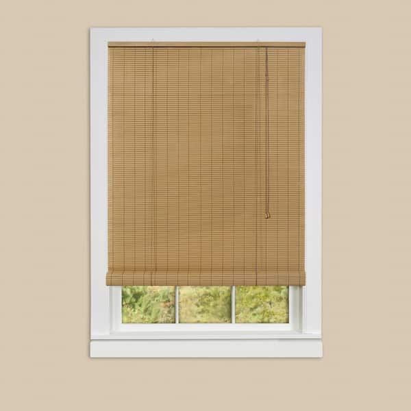 Achim Eclipse Woodstone Roll-Up 0.25 in. Vinyl Blind - 72 in. W x 72 in. L
