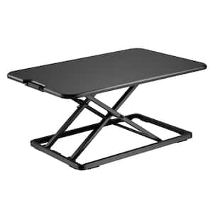 26.4 in. H Black Adjustable Sit Stand Desktop Computer Desk Workstation