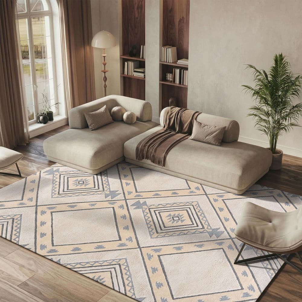 Casablanca 9 ft. x 12 ft. Ivory/Gray Geometric Southwestern Area Rug price history on PriceWatchPro