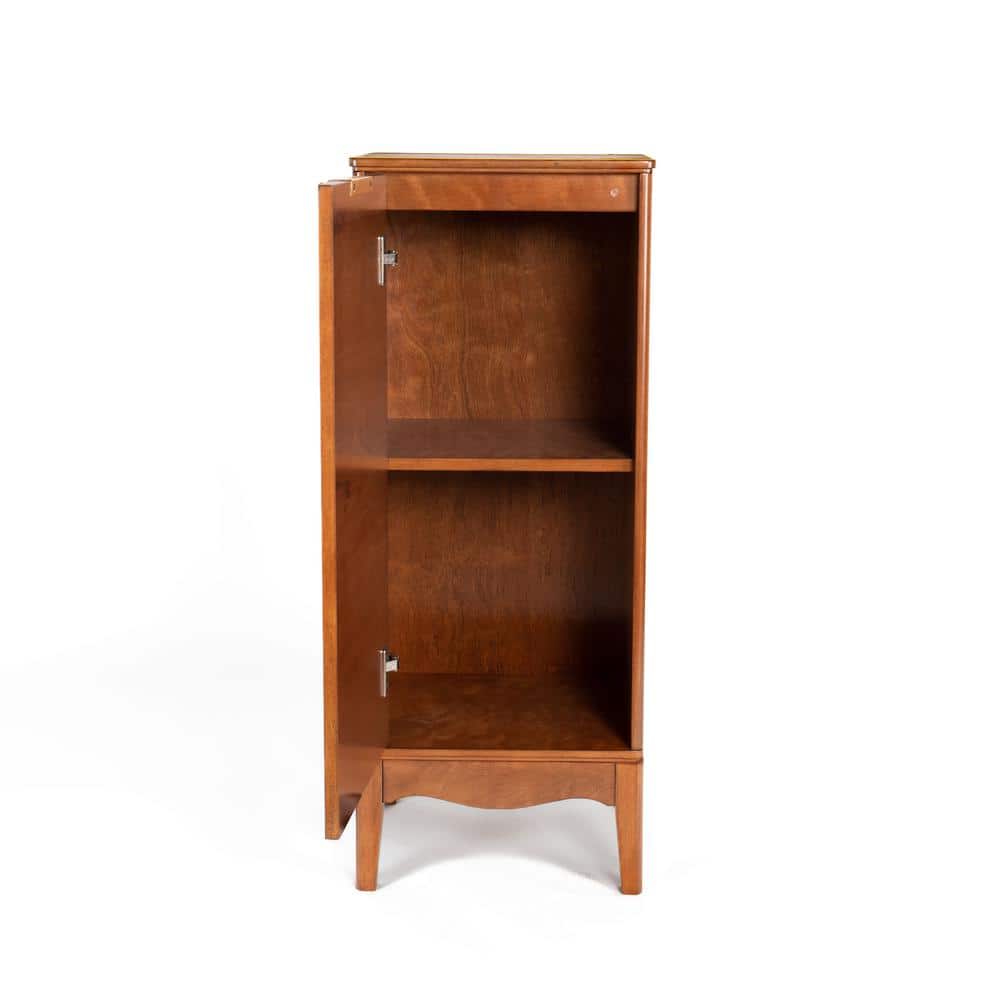 14.5 in. W x 12.63 in. D x 35.75 in. H Bathroom Brown Linen Cabinet