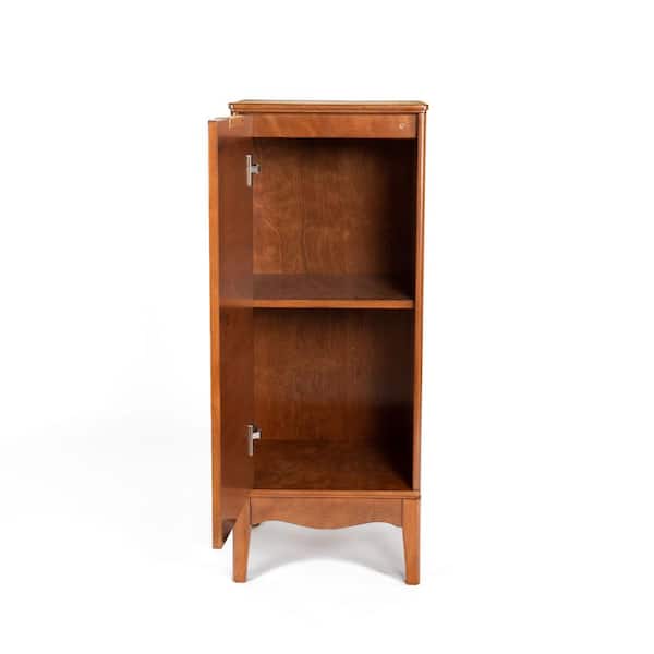 14.5 in. W x 12.63 in. D x 35.75 in. H Bathroom Brown Linen Cabinet