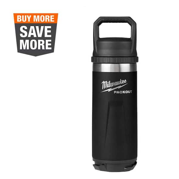 PACKOUT Black 18 oz. Insulated Bottle W/Chug Lid