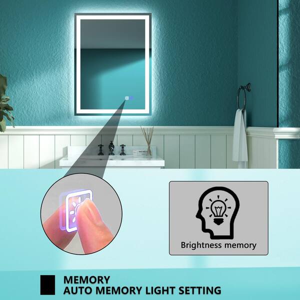 AAZJ KA 15-in x 24-in Surface/Recessed Mount Silver Mirrored Soft Close Medicine Cabinet