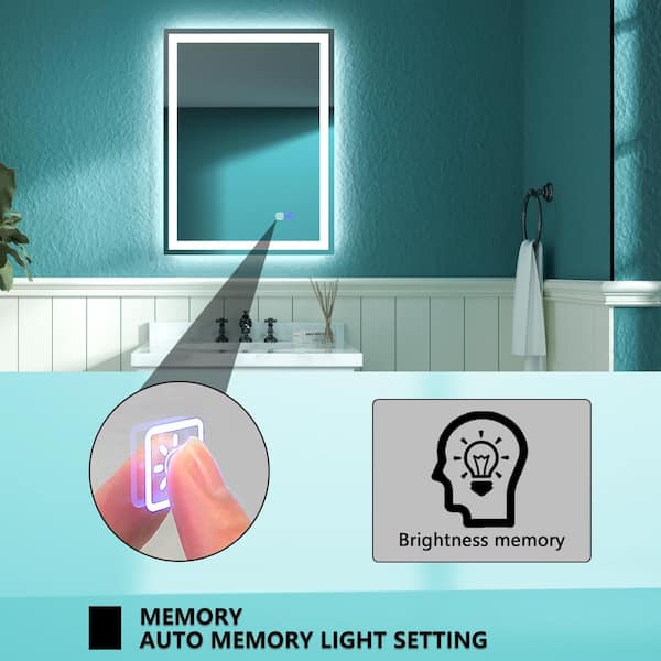 ExBrite Derrin 60 in. W x 36 in. H Large Rectangular Frameless Anti-Fog LED  Wall Bathroom Vanity Mirror in Sliver Super Bright THDBM6036FBVC2V1 - The  Home Depot