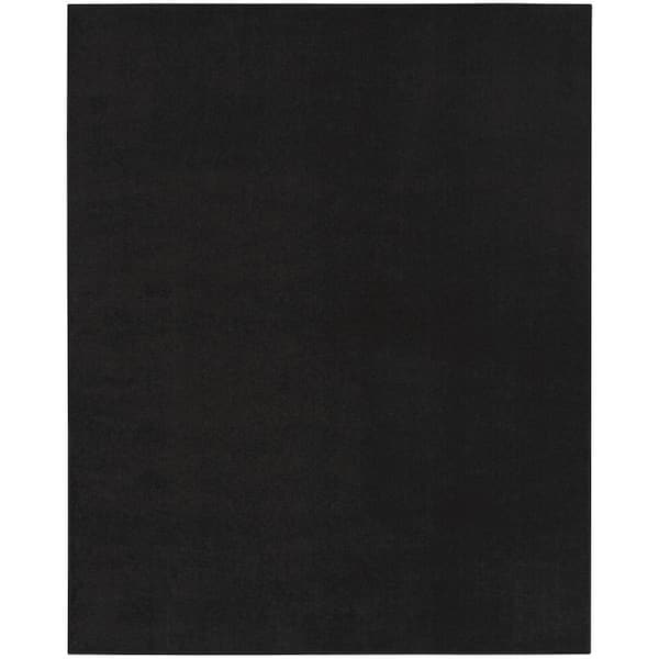 Black 10 ft. x 14 ft. Woven Polypropylene Rectangle Indoor/Outdoor Area Rug