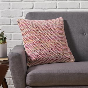 Beacon Multicolor Geometric Cotton 18 in. x 18 in. Throw Pillow