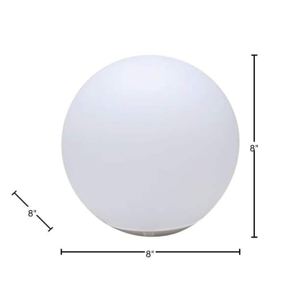 Hampton Bay 8 in. Color Changing LED Glow Ball Lamp GW-ACBL-08