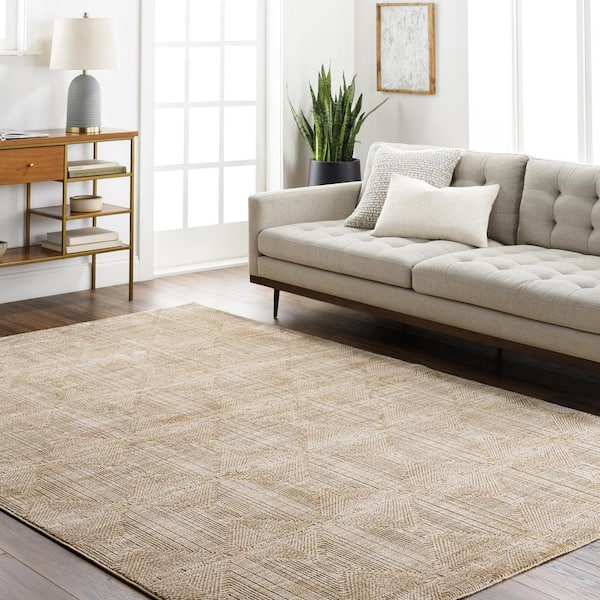 Masterpiece Beige/Tan Traditional 8 ft. x 10 ft. Indoor Area Rug